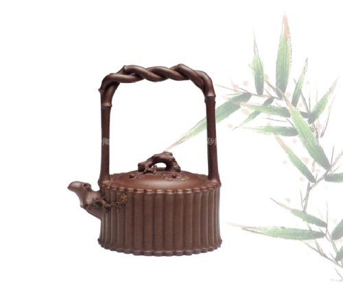 季益顺紫砂壶 提梁三友 