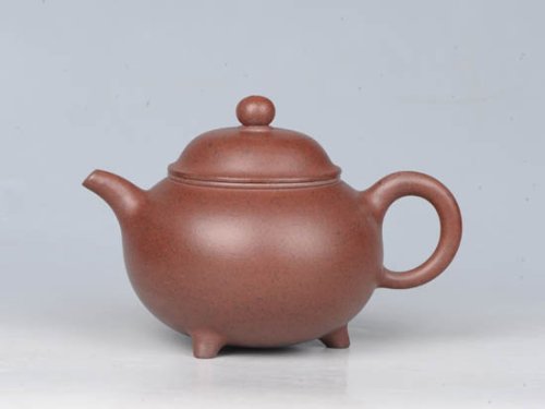 周庚大紫砂壶 三足水平 