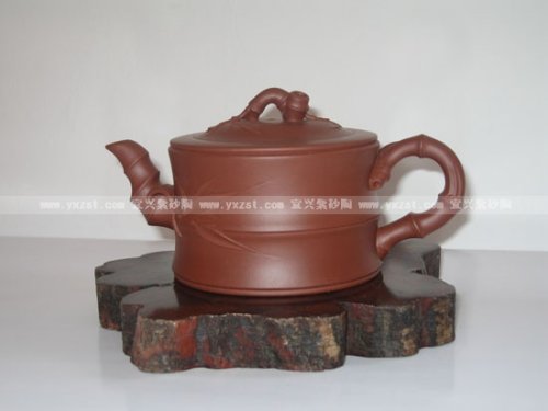 胡洪锁紫砂壶 竹段 