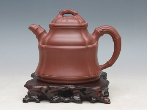 殷阿根紫砂壶 四方竹鼎 