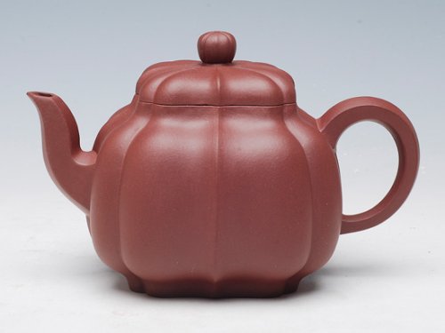 陈健紫砂壶 四方菱花 