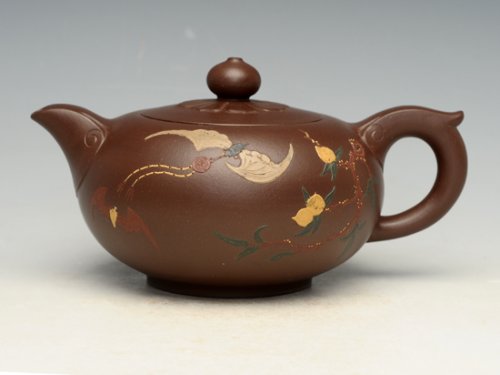 邵文紫砂壶 菱花如意 