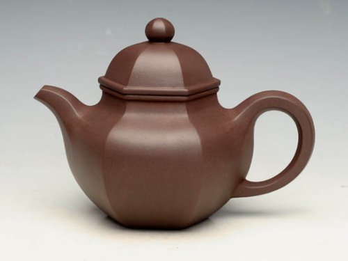 邵文紫砂壶 六方掇球 