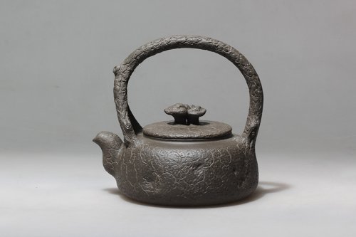 王柯钧紫砂壶 供春提梁 