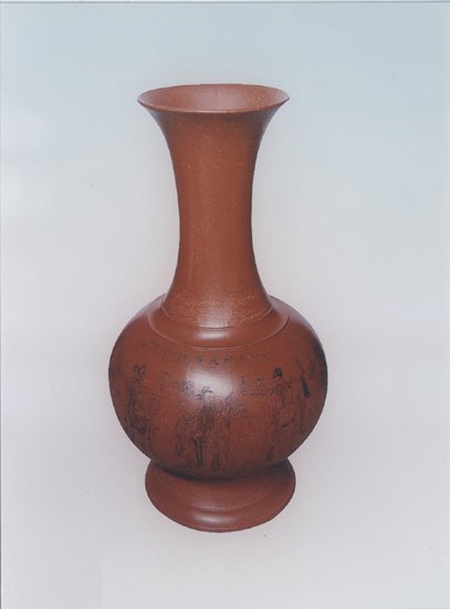 周俊鹏紫砂壶 人仙瓶 