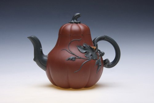 储彩琴紫砂壶 双色葫芦 