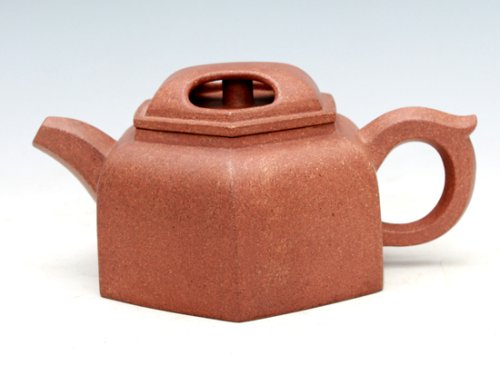 余颖紫砂壶 六方牛盖 