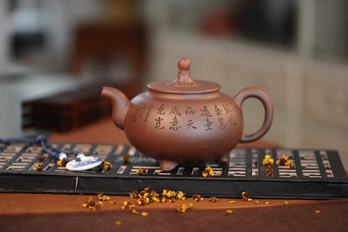 周庚大紫砂壶 鼎珠 