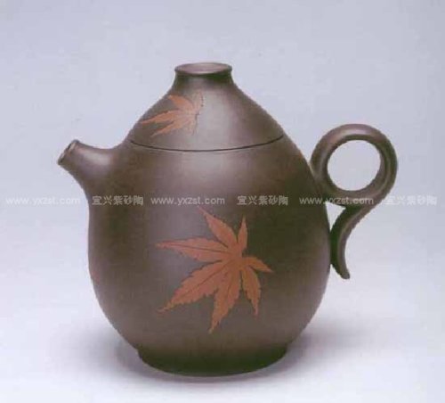 何挺初紫砂壶 枫叶壶 