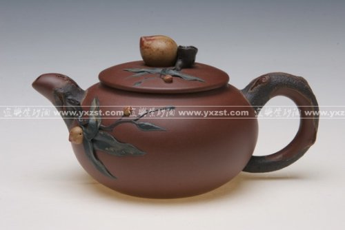 黄丽萍(大)紫砂壶 寿桃 