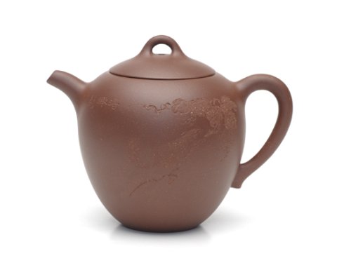 严志军紫砂壶 美人肩  泥料：拼紫  容量：220CC 