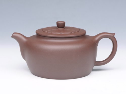 钱红月紫砂壶 大菱花 