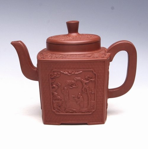 郑彪紫砂壶 仿大彬漆雕 