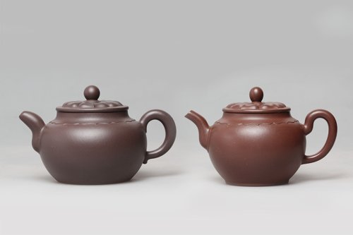 魏治国紫砂壶 花开富贵对壶 