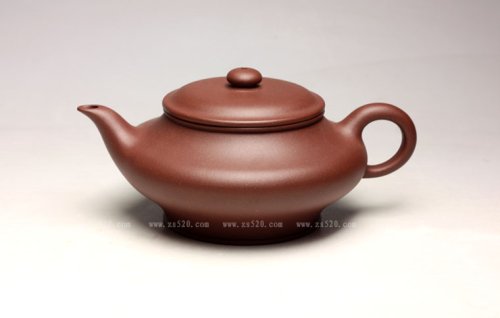 吴建平紫砂壶 全手工《虚扁》泥料：原矿底槽青 容量：400cc 