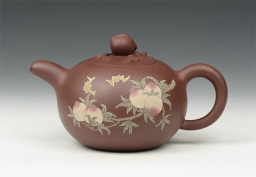 刘方紫砂壶 福寿双全 