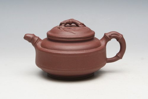 许新禄紫砂壶 双线竹鼓 