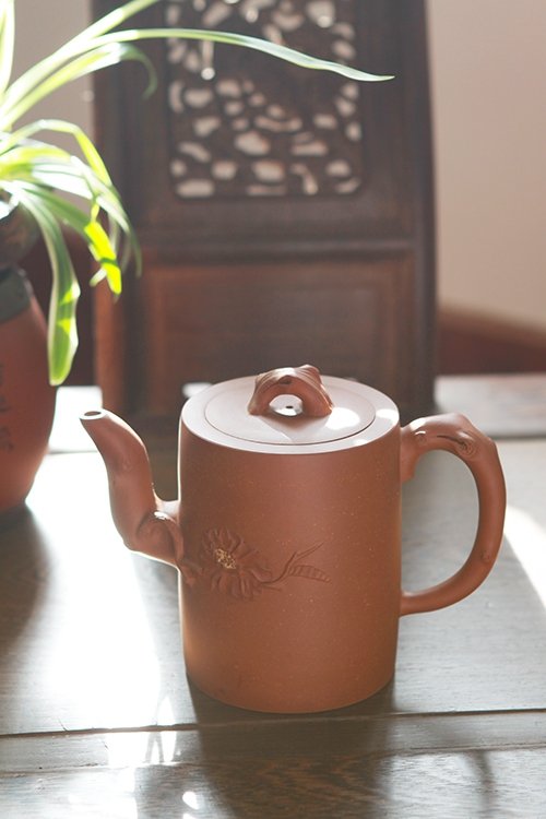 钱玮紫砂壶 花开富贵 