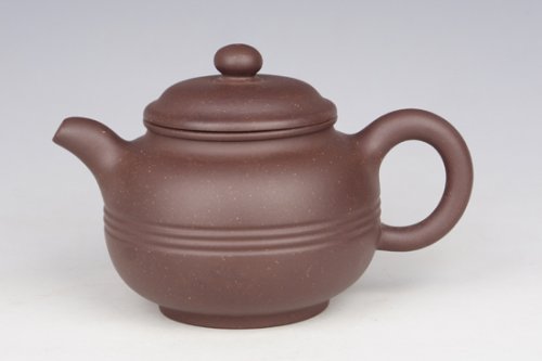 瞿华娣紫砂壶 三线掇球壶 