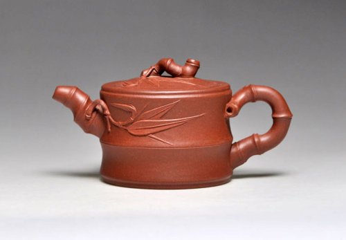 吴建平紫砂壶 《竹趣》泥料：清水泥 容量：200cc 