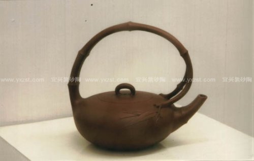 周桂珍紫砂壶 珍竹提果 