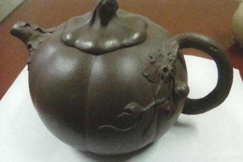朱球紫砂壶 南瓜 副本 