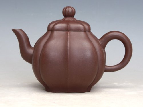 冯文娟紫砂壶 四方菱花(紫泥) 
