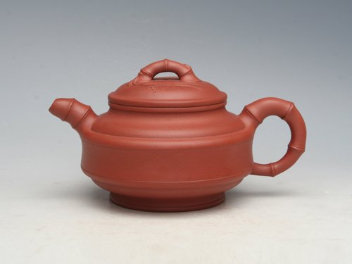 殷阿根紫砂壶 双线竹鼓 