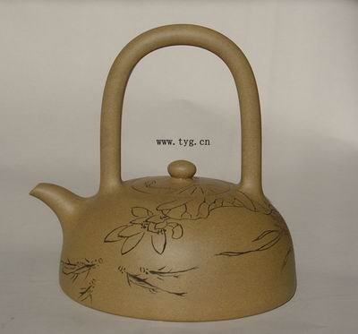 顾婷紫砂壶 伴缘提梁壶 