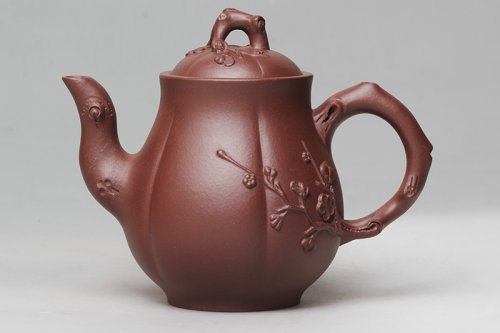 周健紫砂壶 咏梅 