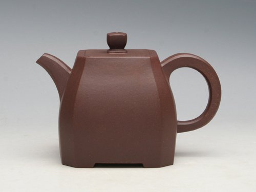 蒋亚萍紫砂壶 汉八方 泥料：拼紫 