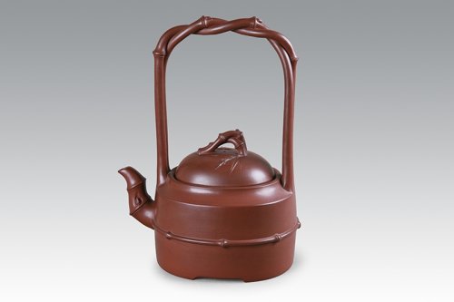 谢曼伦紫砂壶 大竹提梁壶 