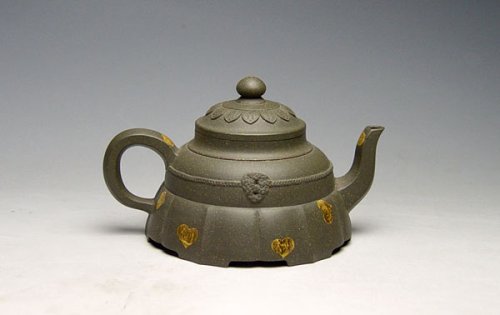 沈寅华紫砂壶 裙花壶 