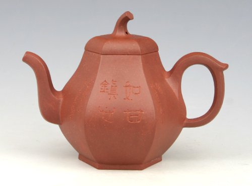 万美群紫砂壶 六方思亭壶 