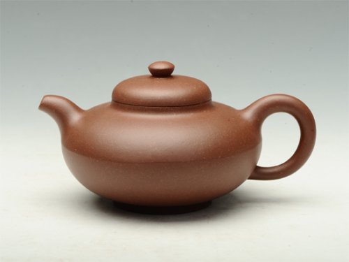 钱红月紫砂壶 老泥合欢壶 