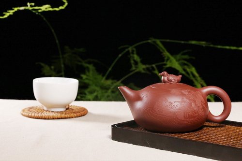 周健紫砂壶 伉俪壶 