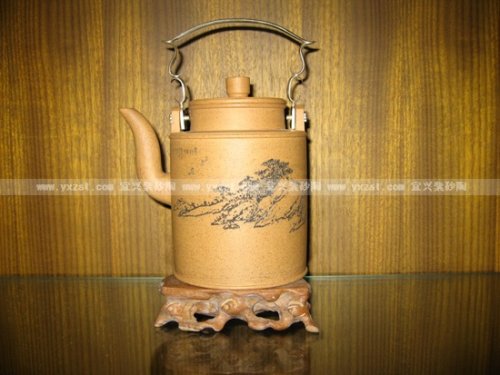 周晓琴紫砂壶 高洋桶(徐秉方刻) 