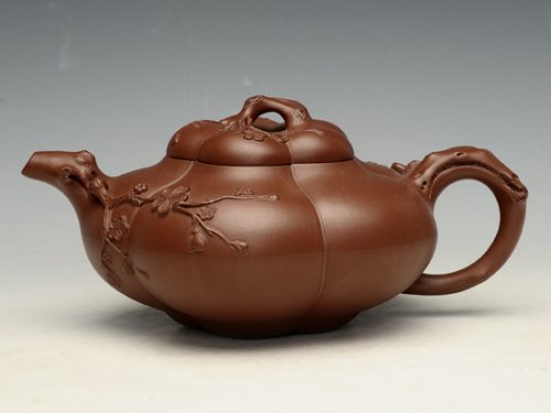 蒋彩萍紫砂壶 上合梅 泥料：底槽清 600cc 