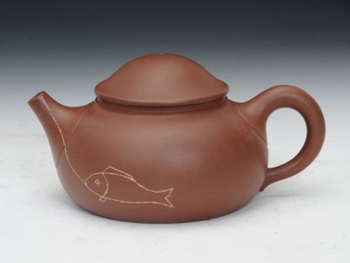 崔允杰紫砂壶 渔翁得利 