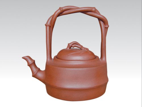 余颖紫砂壶 竹节提梁  紫泥 ... 