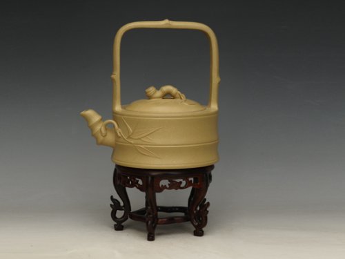 张佩紫砂壶 竹节提梁  容量：500cc 