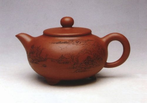 沈国强紫砂壶 三足玉泉壶 