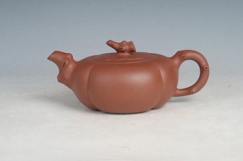 张青萍紫砂壶 柿扁 