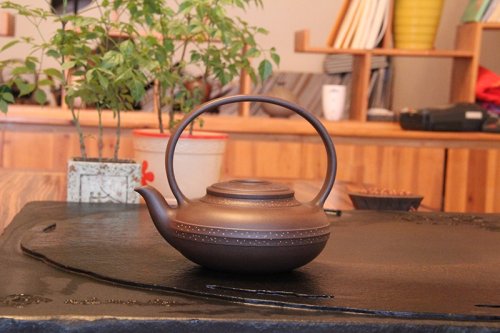 徐立飞紫砂壶 合璧提梁 