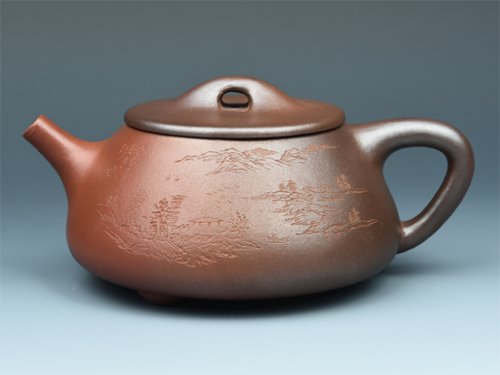 朱菊华紫砂壶 窑变石瓢 