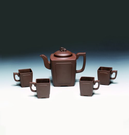 周尊严紫砂壶 龙凤玉玺茶具 