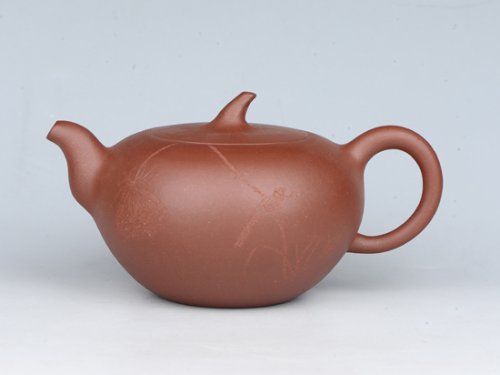 潘雪峰紫砂壶 高茄段 容量：250cc  泥料：紫泥 