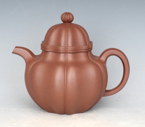 李军紫砂壶 掇球筋纹 