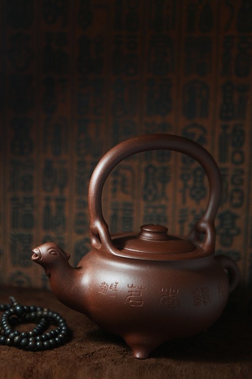 黄自英紫砂壶 闻鸡煮茗 