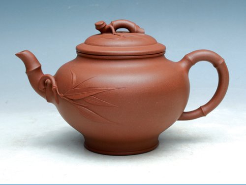 吴军虎紫砂壶 笑樱竹节壶 